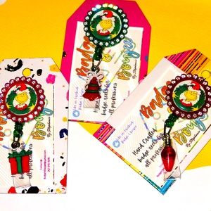 Grinch badge reel